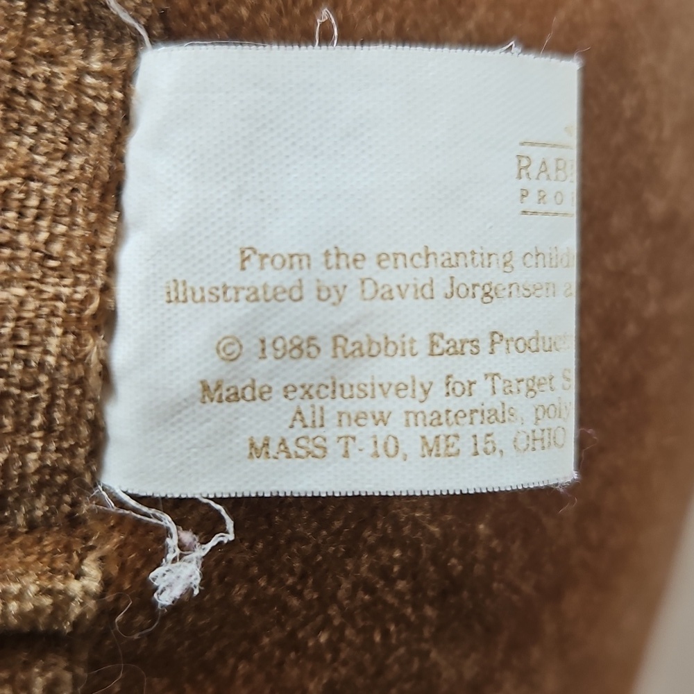 Velveteen Rabbit w Christmas Bow 1985 Rabbit Ears Production for Target - Picture 4 of 5